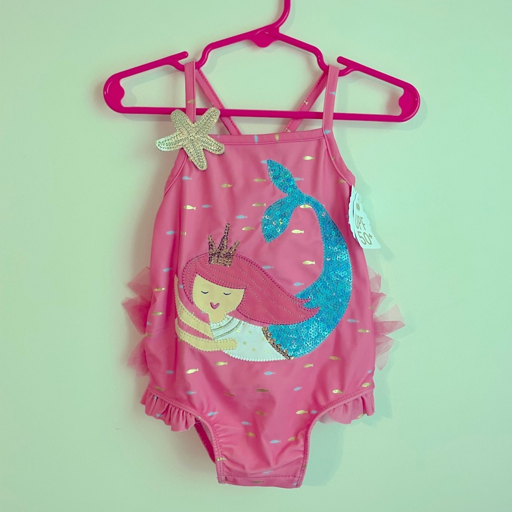 NWT Mud Pie Sequin Mermaid - Size 12-18 mo